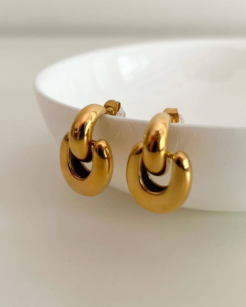 18K Gold Plated Suki Stud Earrings : E82