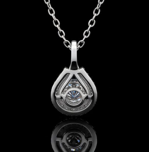 Pure 925 Silver Diamond Carrier Moissanite Pendant For Women : SYM-0197