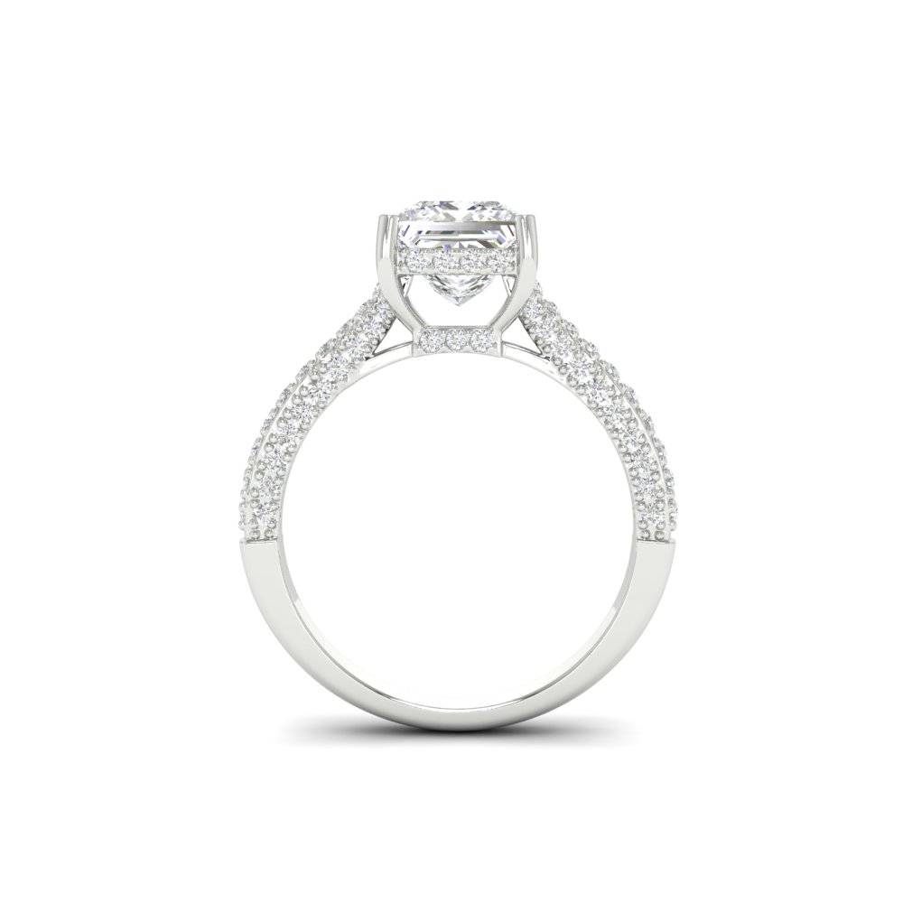 2.50 Ct Princess Cut Moissanite Women Solitaire Ring 14K Gold Plated : FJ_006
