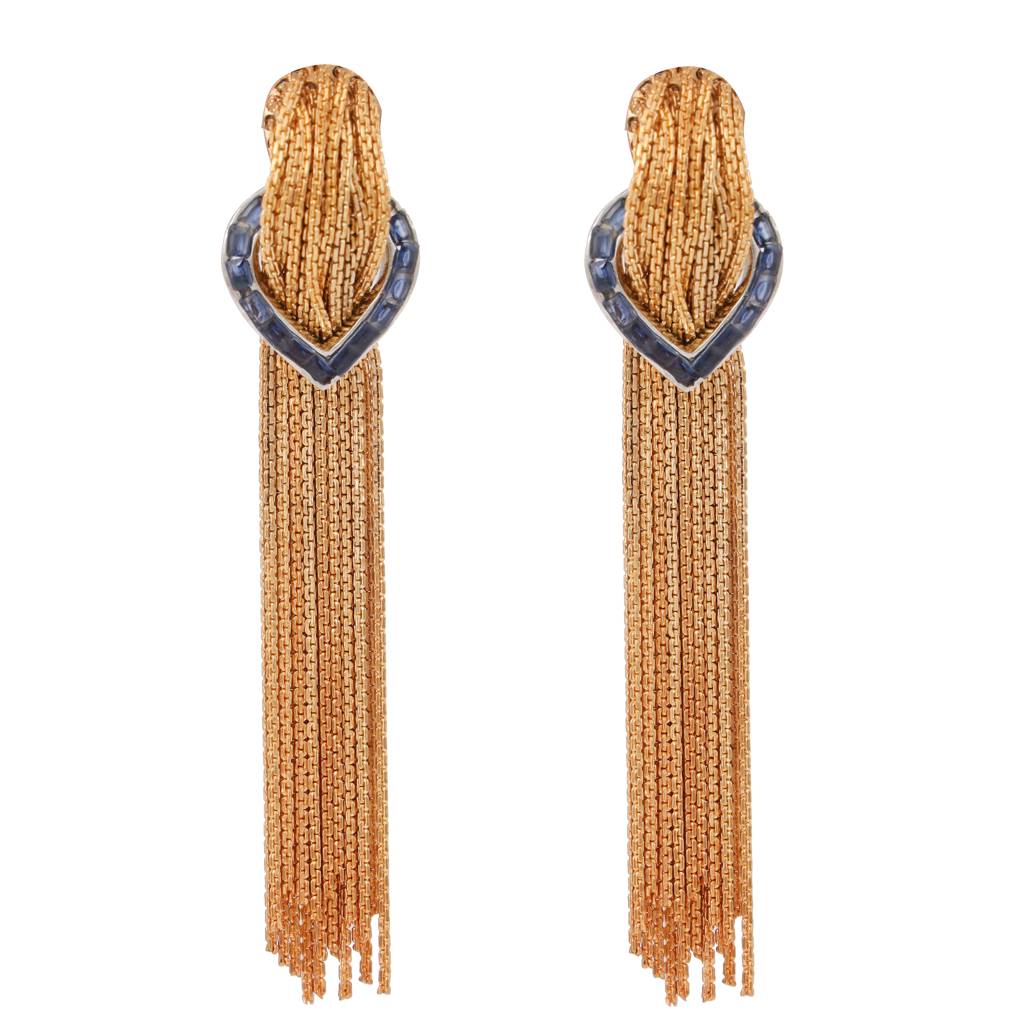 Cascade Earrings (Blue Stone) : CC-1004