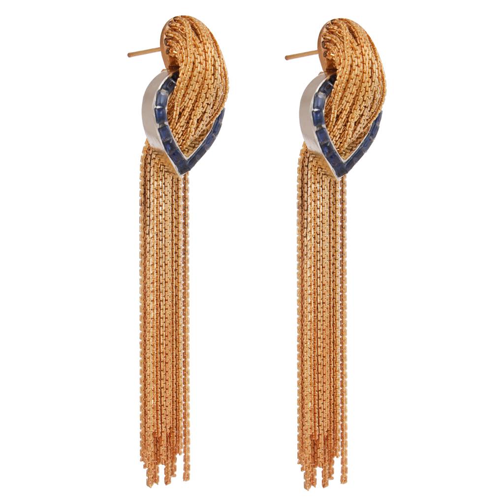 Cascade Earrings (Blue Stone) : CC-1004