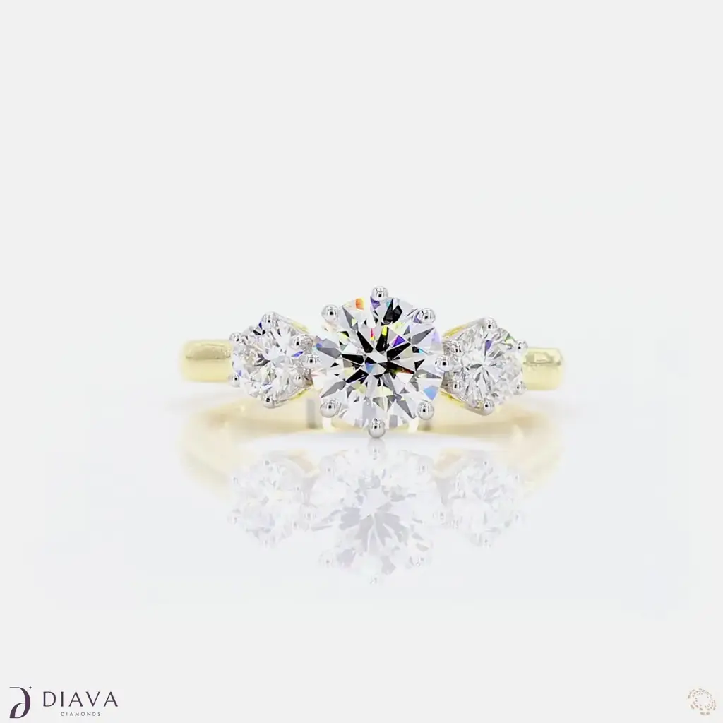 3-Stone Round Solitaire Ring : 3-StoneRoundSolitaireRing