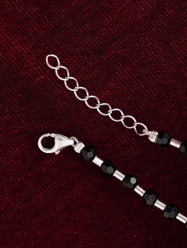 925 Sterling Silver Evil Eye Beaded Bracelet : ARSBR145