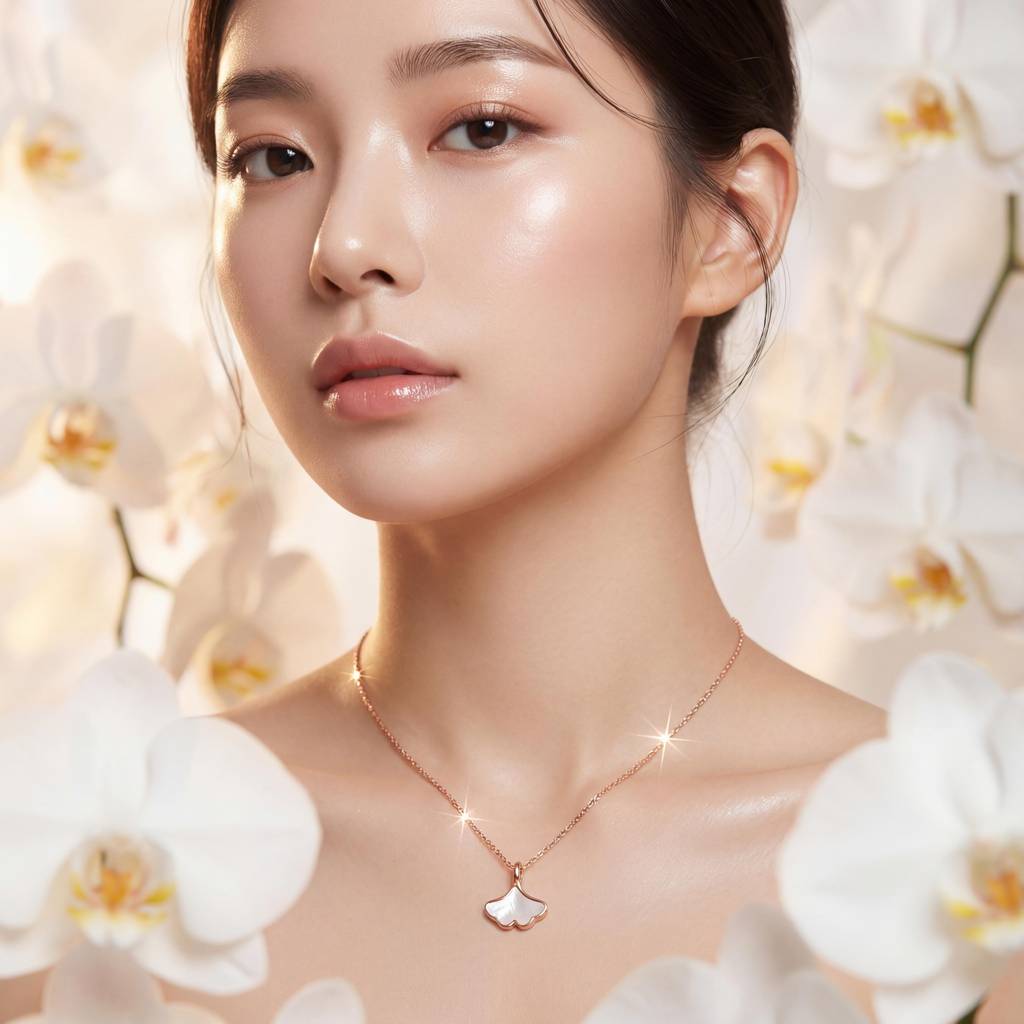 Theserenity" Ginkgo Leaf Necklace : YUFSNL211