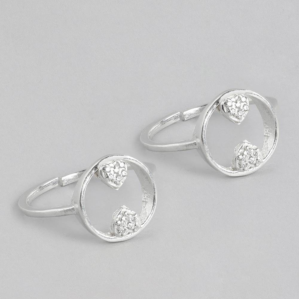 Silver 92.5 Zircon Toe Ring : Z125SG002N066