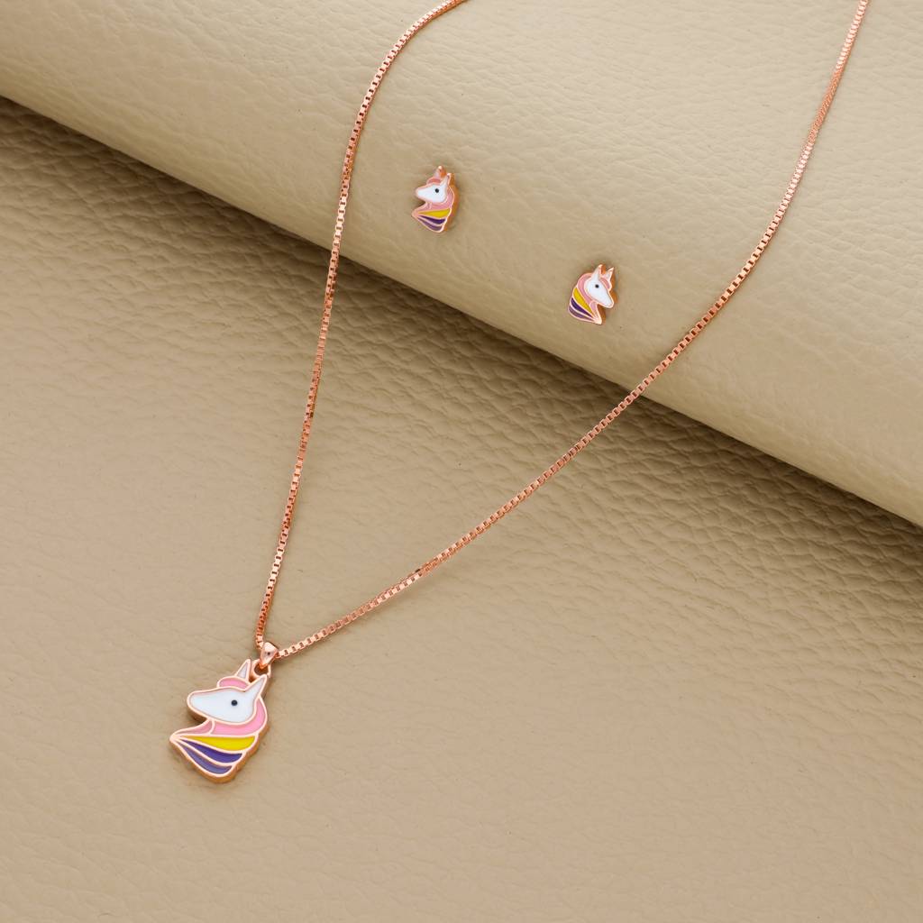925 Silver Horse Pendant Set For Kids : KP-KP-RG-U-136-P