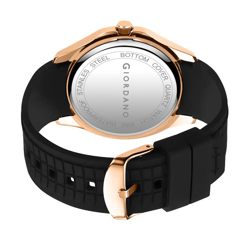 Giordano Precision And Comfort Analog Watch For Men With Textured Dial & Trendy Silicone Band - Gz-50118 : GZ-50118-02