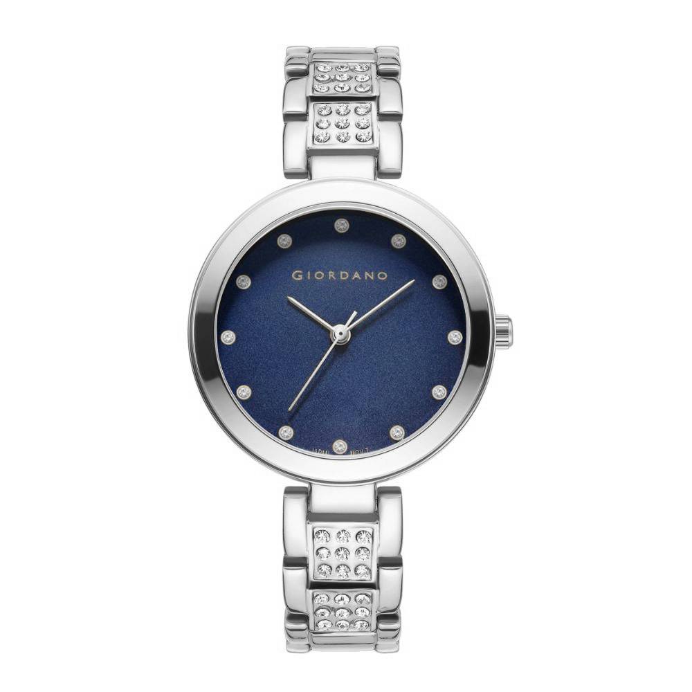 Giordano Eleganza Collection Analog Watch For Women With Crystal-Studded Strap & Diamond Indices - A2037 : A2037-66