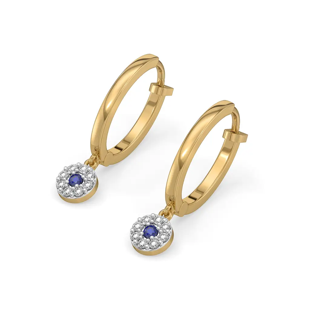 0.22Ct Lab Grown Diamond Earring In 18Kt Gold Vermeil : LLER0110