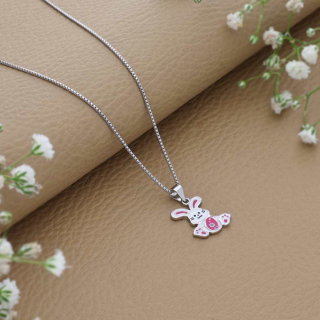 Coco Bunny 925 Silver Kids Chain Pendant (3+ Years) | Coco Bunny 925 ...