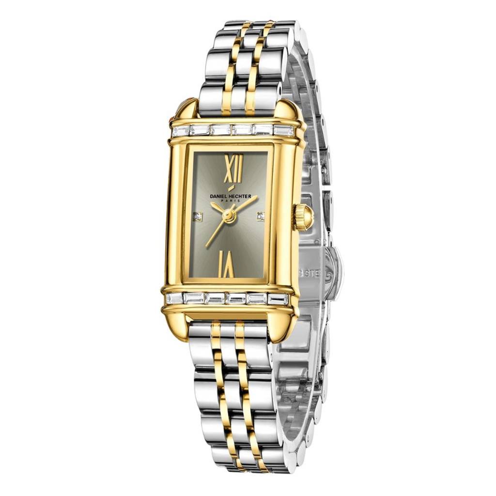 Daniel Hechter Paris Louvre Collection Square Dial Watch For Women With Roman Indices And Stainless Steel Strap-D : DHW2006-55