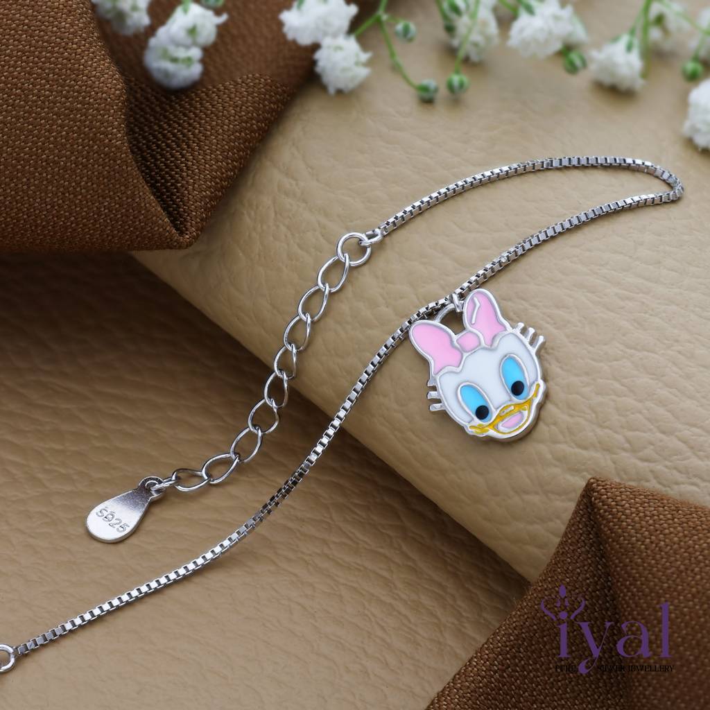 Minimal Micky Cartoon 925 Silver Bracelet(1-7Yrs) Sterling Silver  Silver