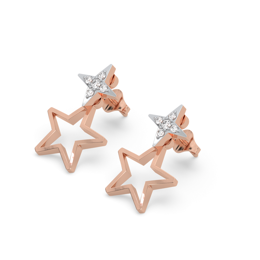 Galaxy Charm Ear Jacket - Lab Diamond Earrings : LLER0120