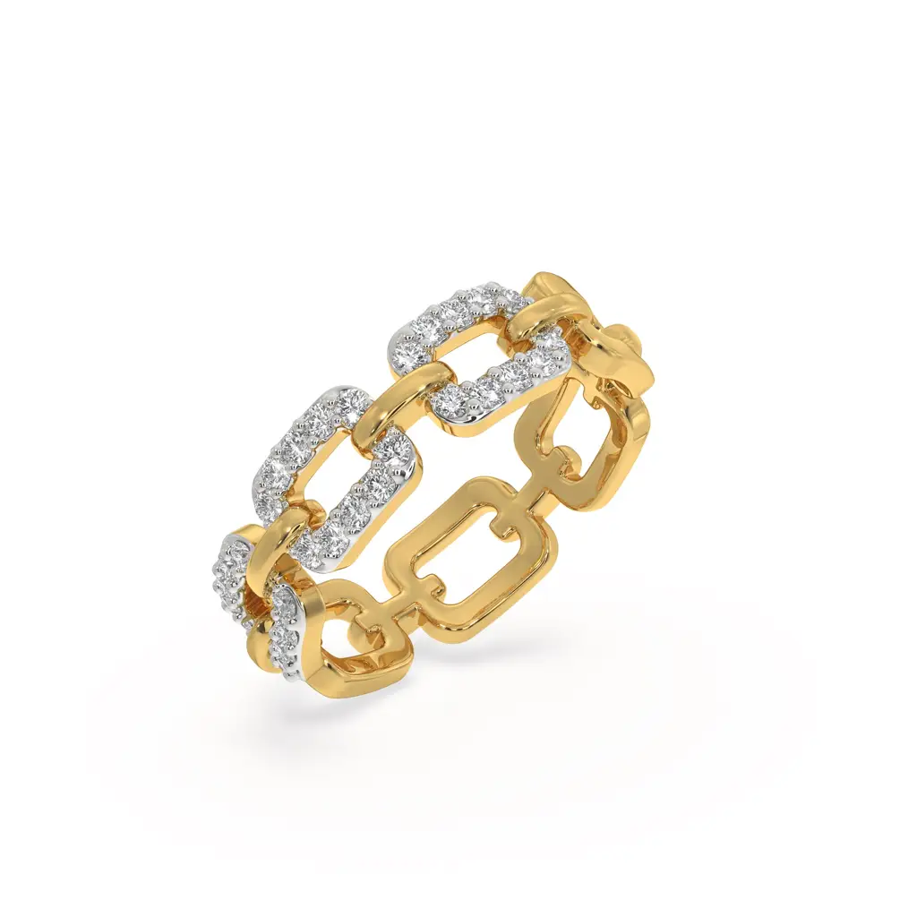 0.26Ct Lab Grown Diamond Ring In 18Kt Gold Vermeil : LLRG0100