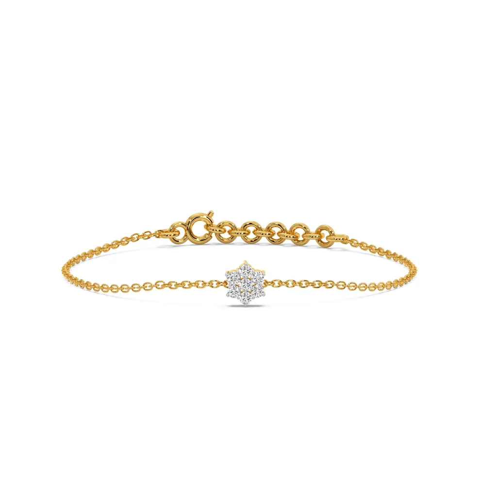 0.28Ct Lab Grown Diamond Bracelet In 18Kt Gold Vermeil : LLBR0091