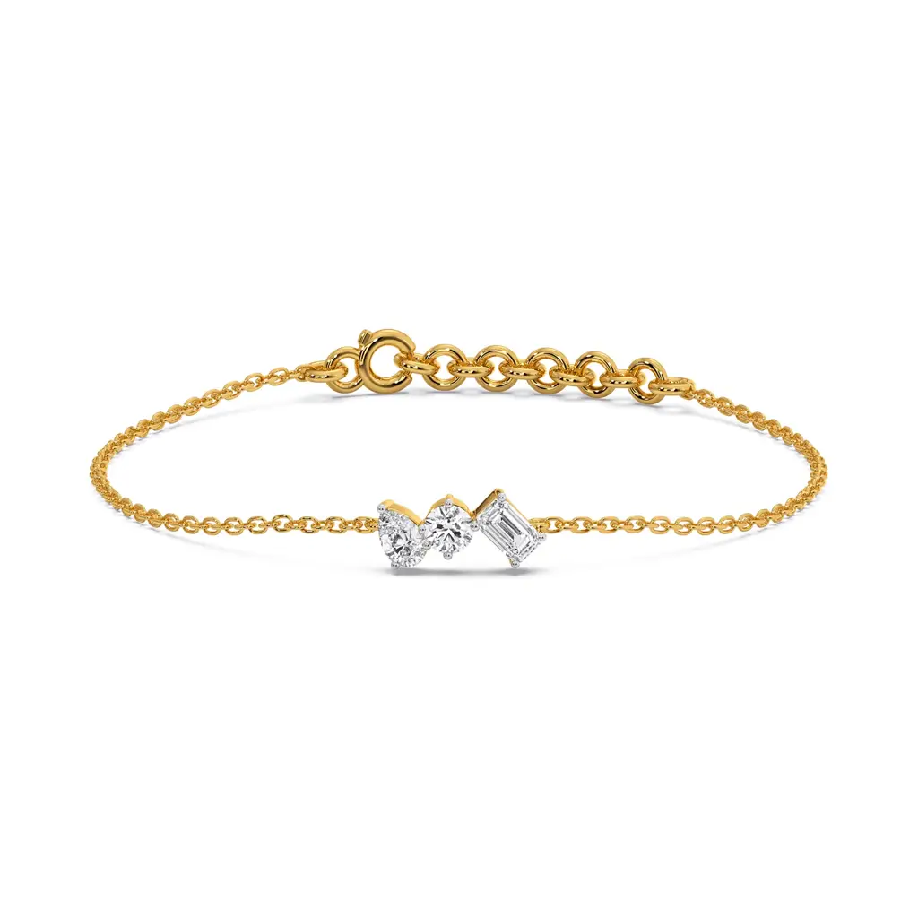 0.69Ct Lab Grown Diamond Bracelet In 18Kt Gold Vermeil : LLBR0095
