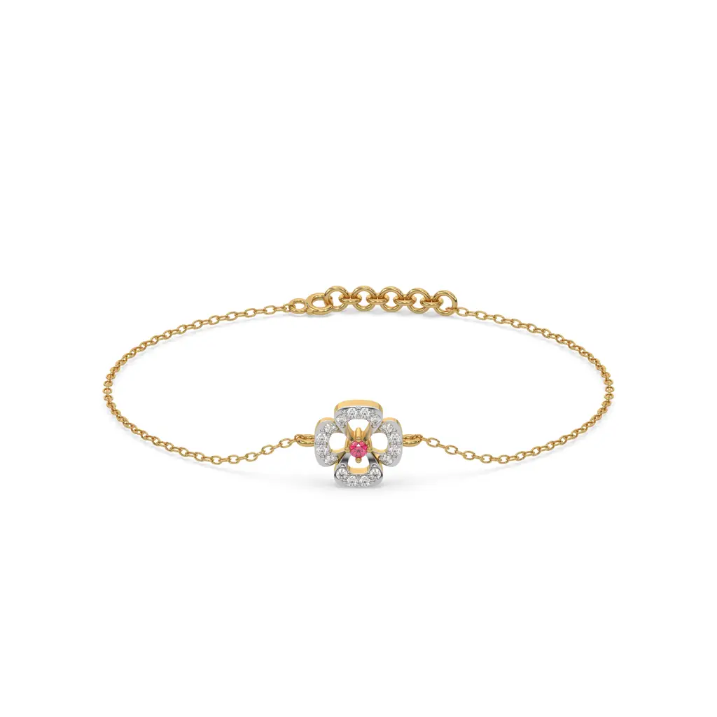 0.15Ct Lab Grown Diamond Bracelet In 18Kt Gold Vermeil : LLBR0101