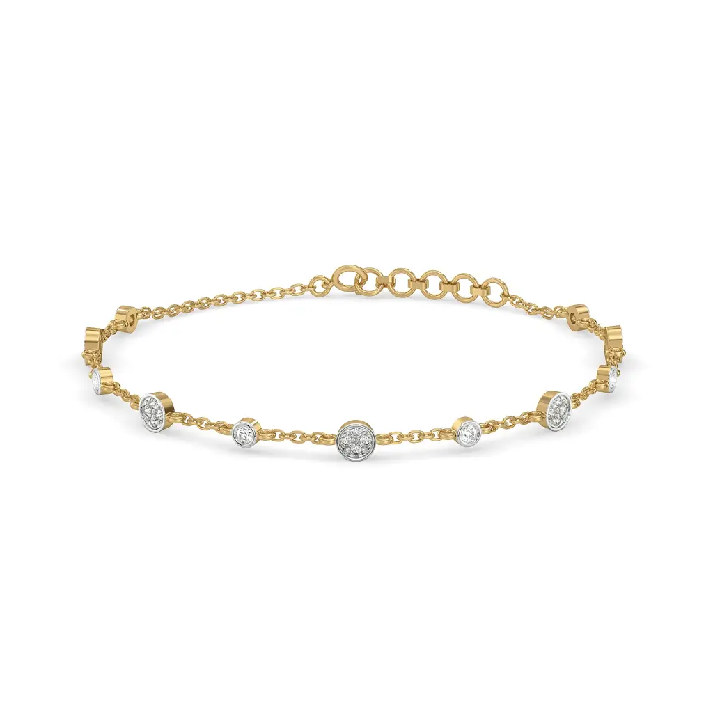 0.44Ct Lab Grown Diamond Bracelet In 18Kt Gold Vermeil : LLBR0093