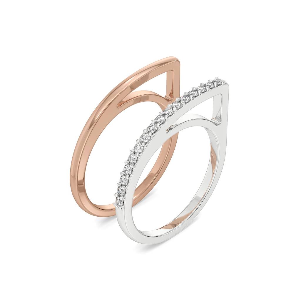 0.20Ct Lab Grown Diamond Ring In 18Kt Rose Gold Vermeil : LLRG0141