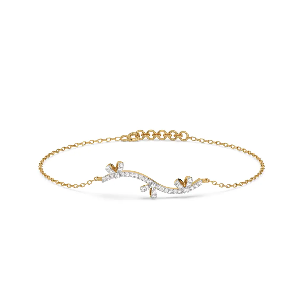 0.33Ct Lab Grown Diamond Bracelet In 18Kt Gold Vermeil : LLBR0109