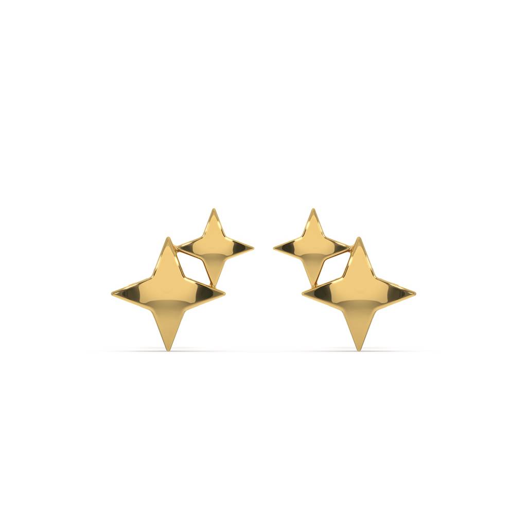 Star Earring 18Kt Gold Vermeil : LLER0092