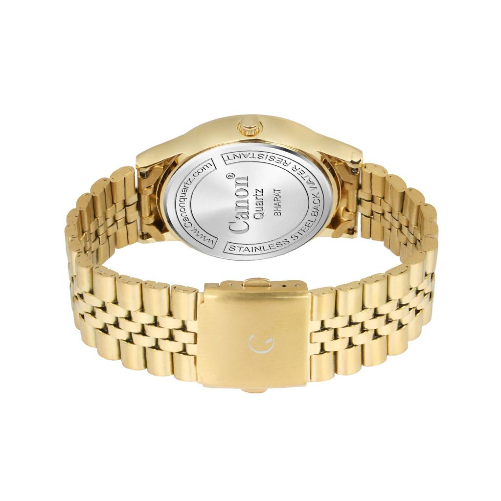 Luxury Golden & Green Couple Watch With Roman Numerals Cn-485 : CN-485