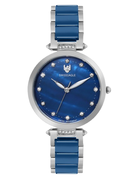 Swiss Eagle Premium Women Swiss-Made Quartz Movement - 3 Hand Mechanism Wrist Watch -Se-9177 : SE-9177-33A