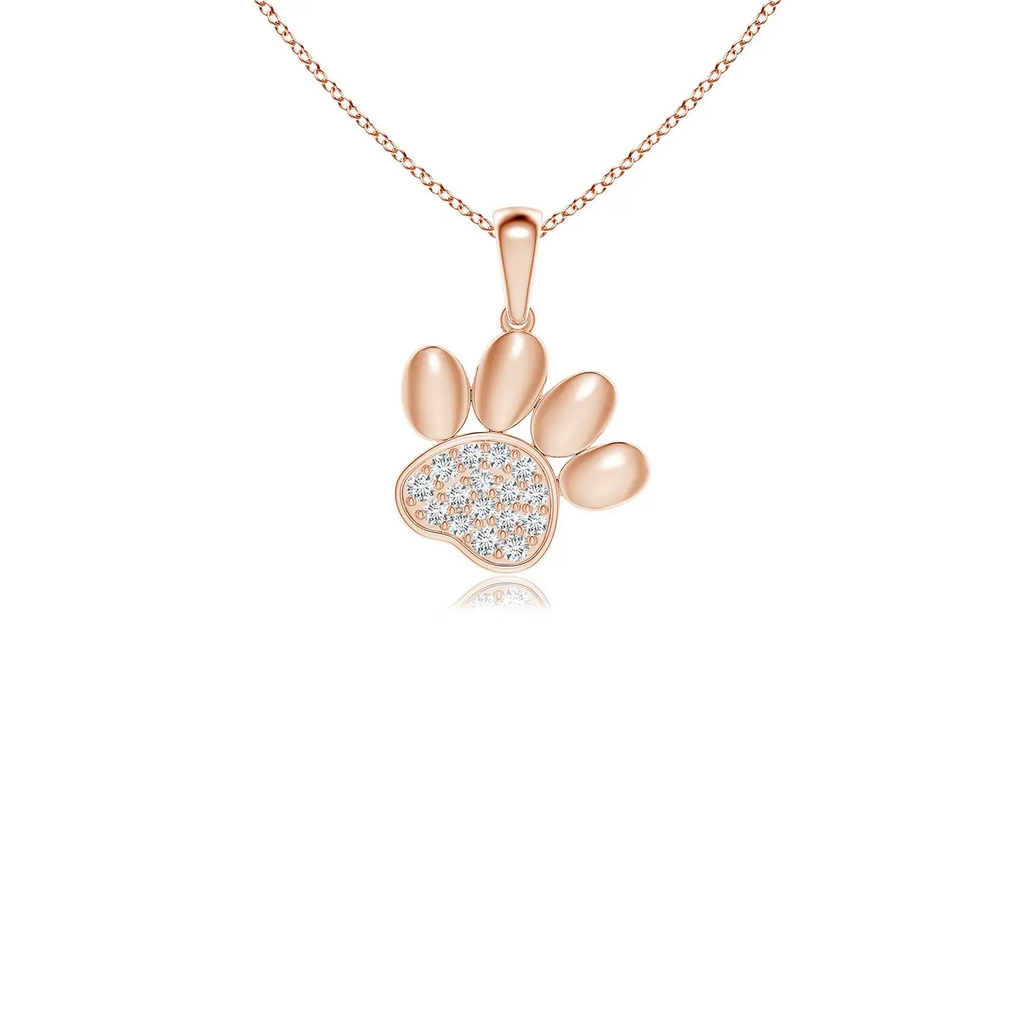 Pav√©-Set Diamond Paw Print Pendant | Pav√©-Set Diamond Paw Print ...