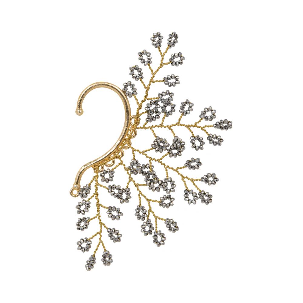 Metallic Earcuff Earrings Hand Made Design : EC-46-01SILVER