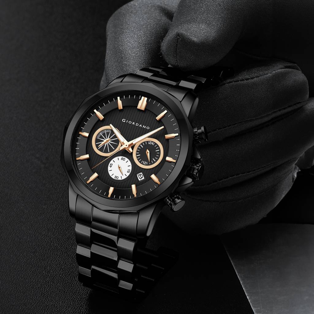 Giordano Multi-Function Analog Watch For Men With Textured Dial, Classic Stainless Steel Strap And Date Function : GZ-50036-22