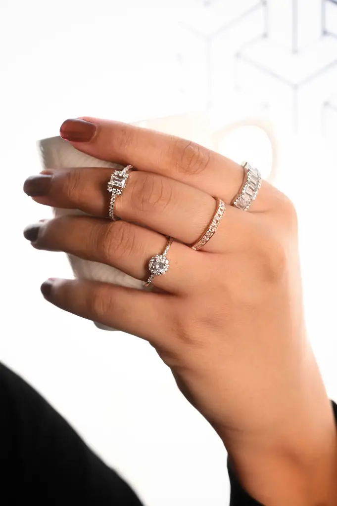 Silver Halo Bliss Ring : KR038