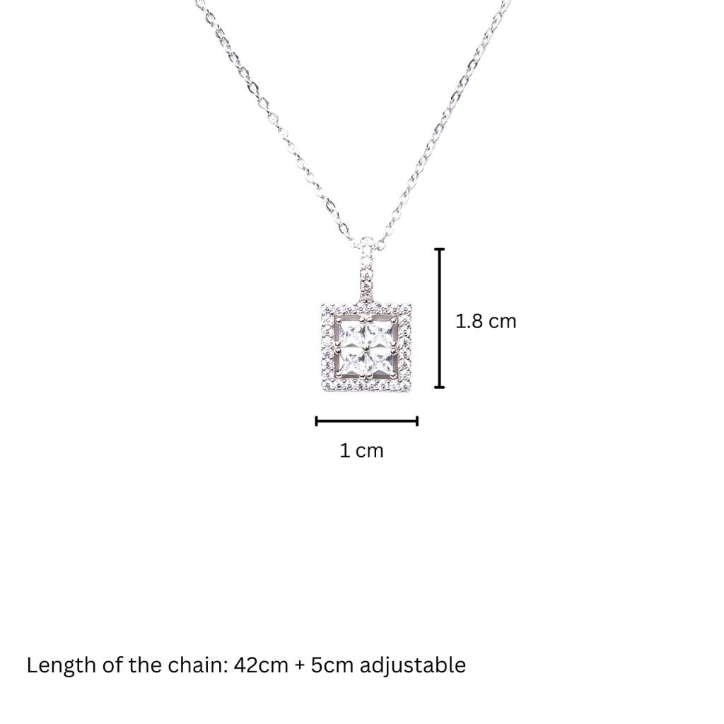 Hestia: 925 Sterling Silver Pendant With Chain For Women : 1008NK