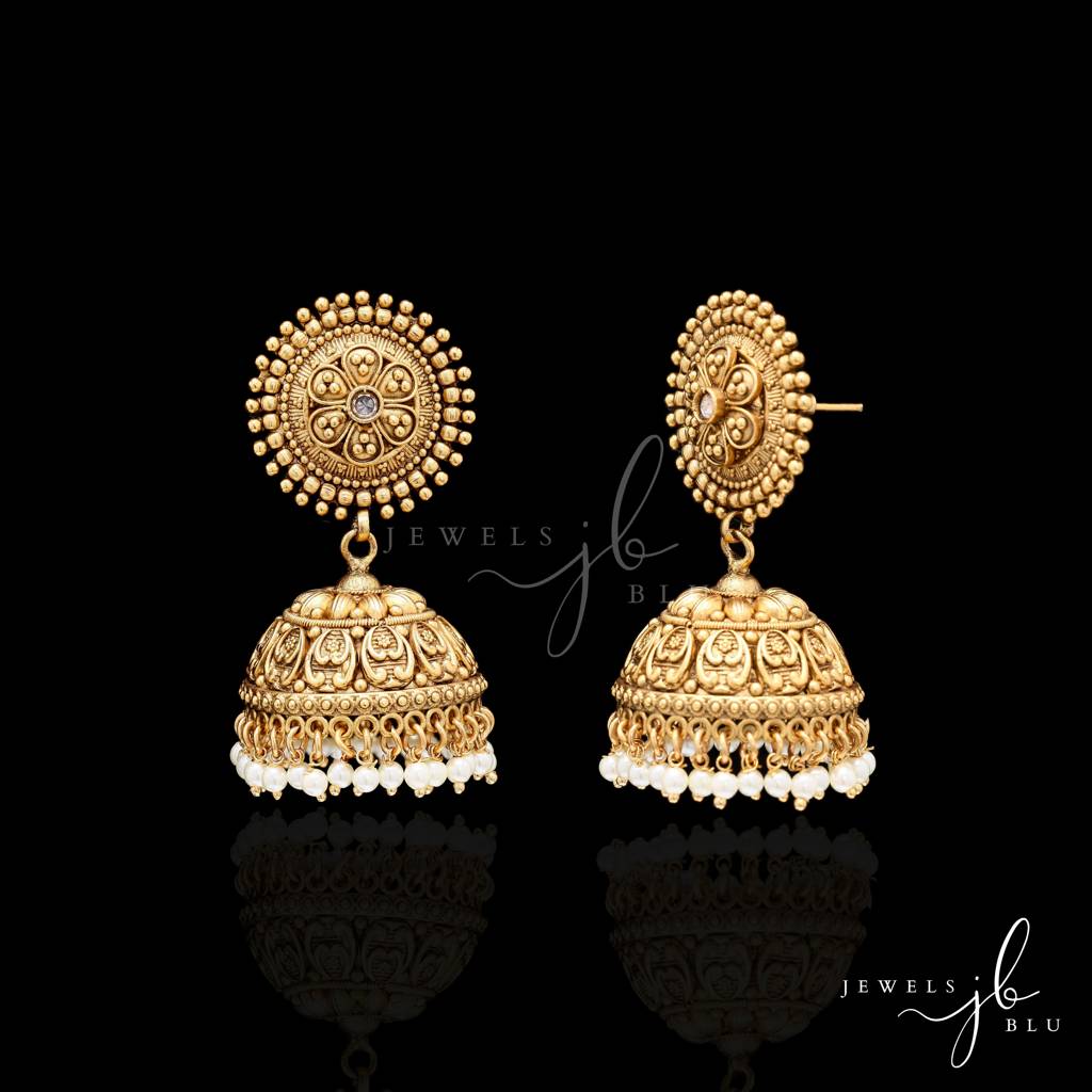 Festive Exclusive Gold Finish Surya Jhumki Earrings : 100944