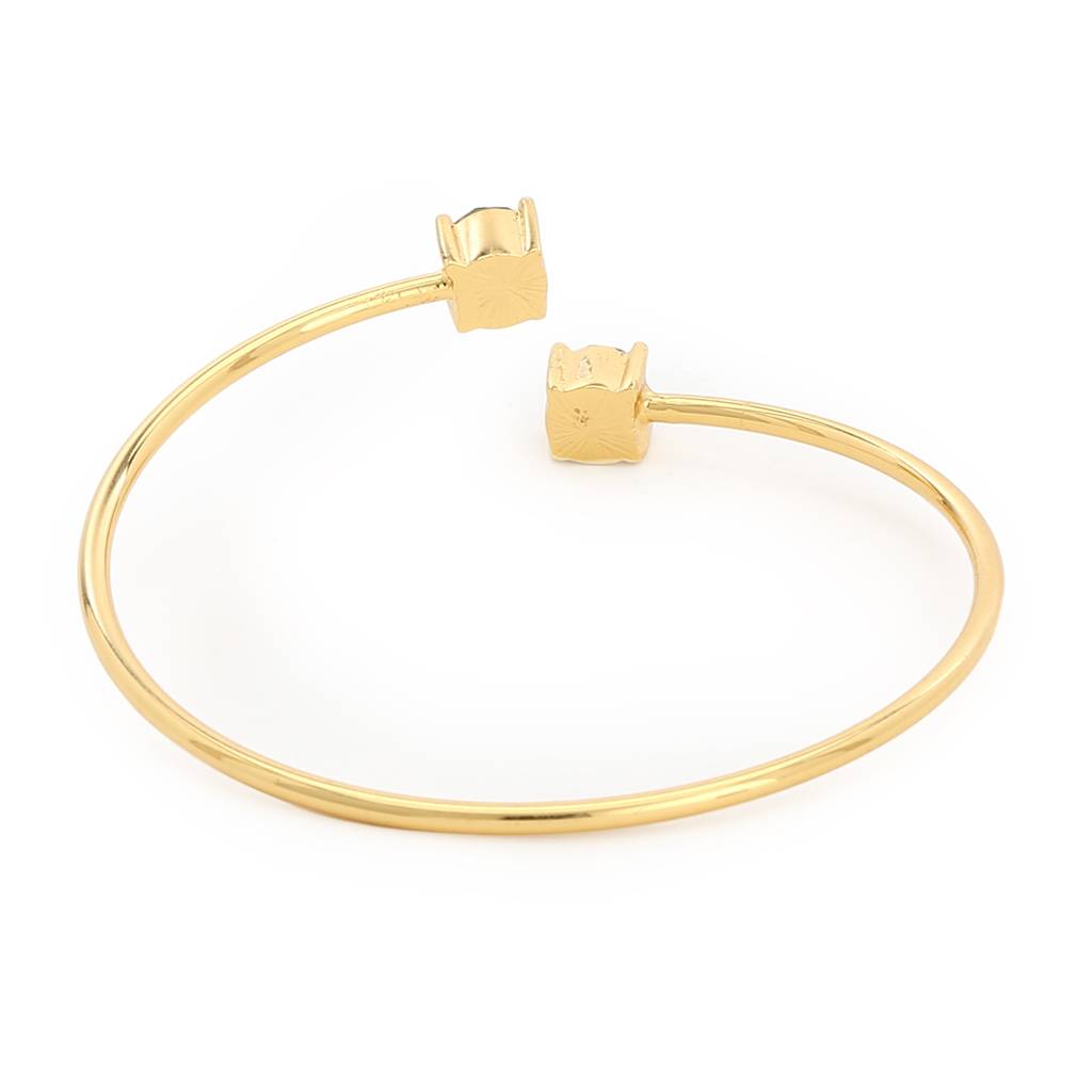 Estele Gold Plated Twinkle Bracelet With Green Stone For Women : 101554BR