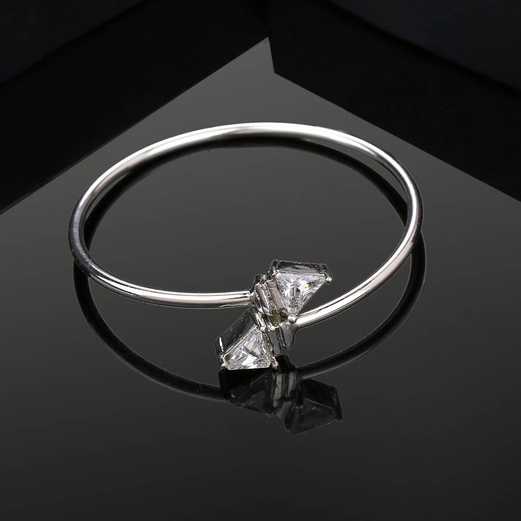 Estele Rhodium Plated Dazzling Bracelet With Crystals For Women : 101555-IRBR