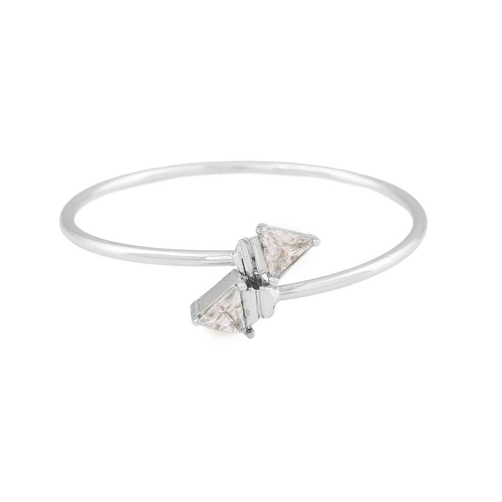 Estele Rhodium Plated Dazzling Bracelet With Crystals For Women : 101555-IRBR