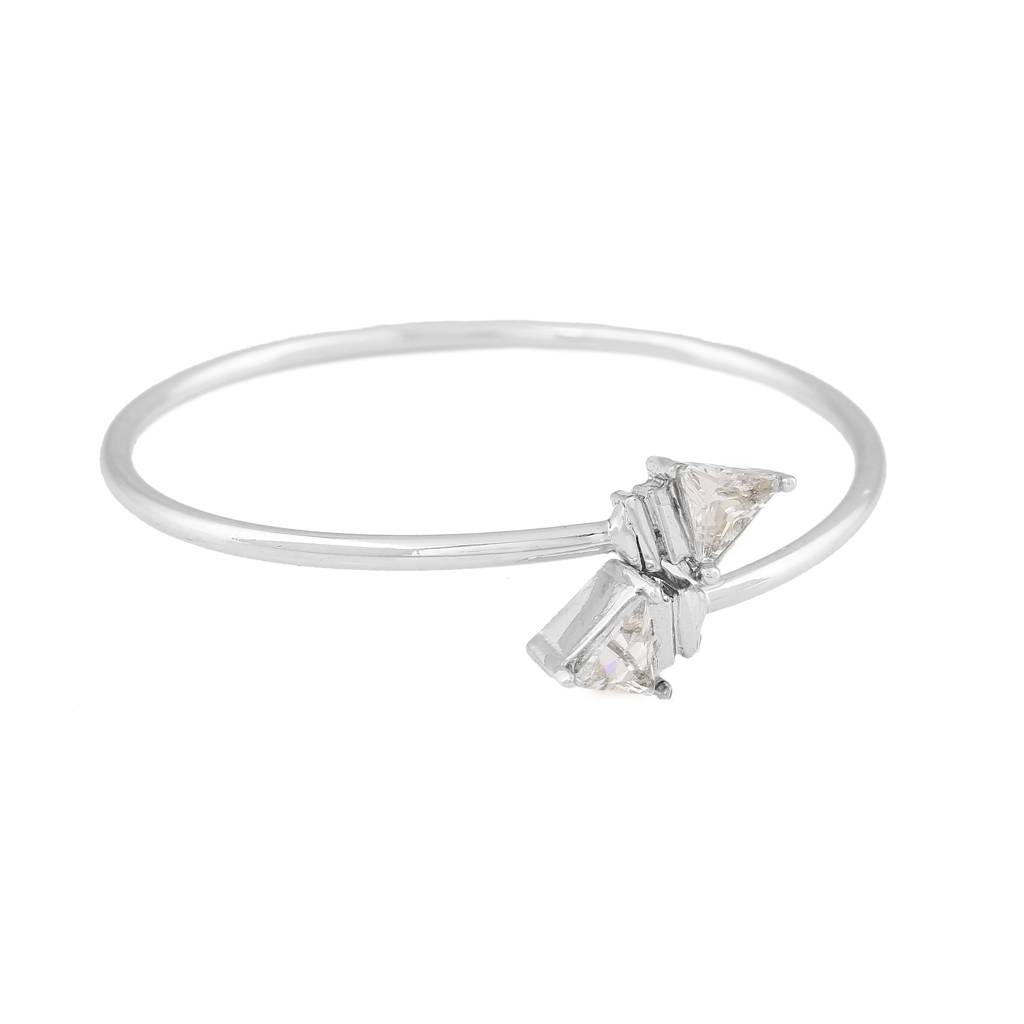 Estele Rhodium Plated Dazzling Bracelet With Crystals For Women : 101555-IRBR