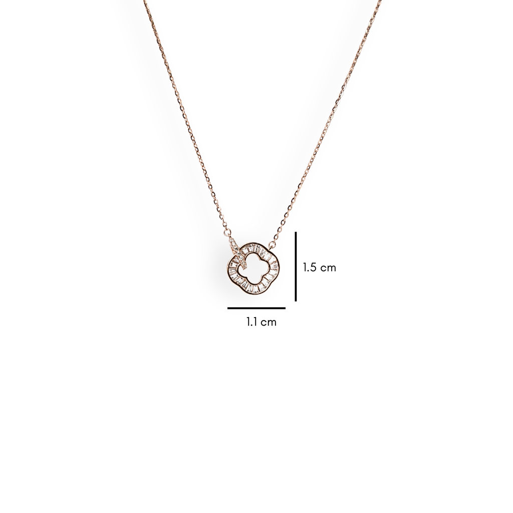 Clover: 925 Sterling Silver Pendant & Chain For Women : 1034NK