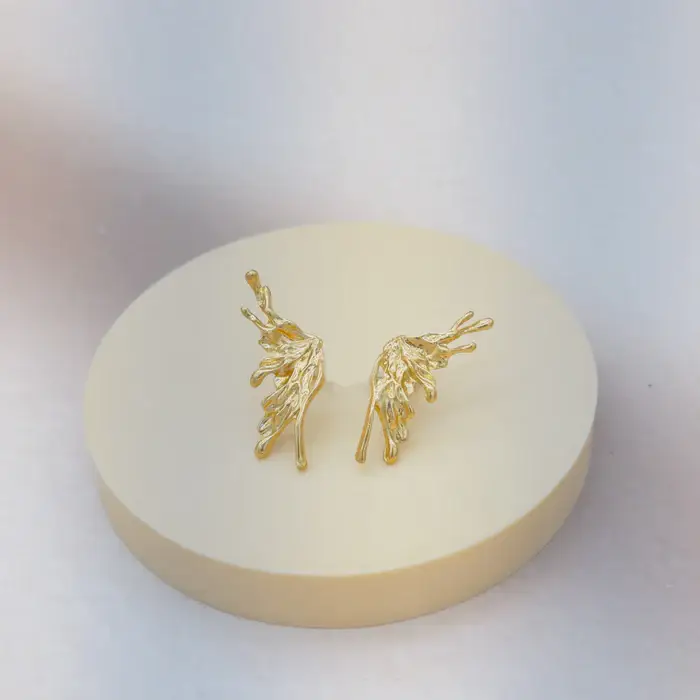 Tfc Fiery Wing Gold Plated Stud Earrings : 10453