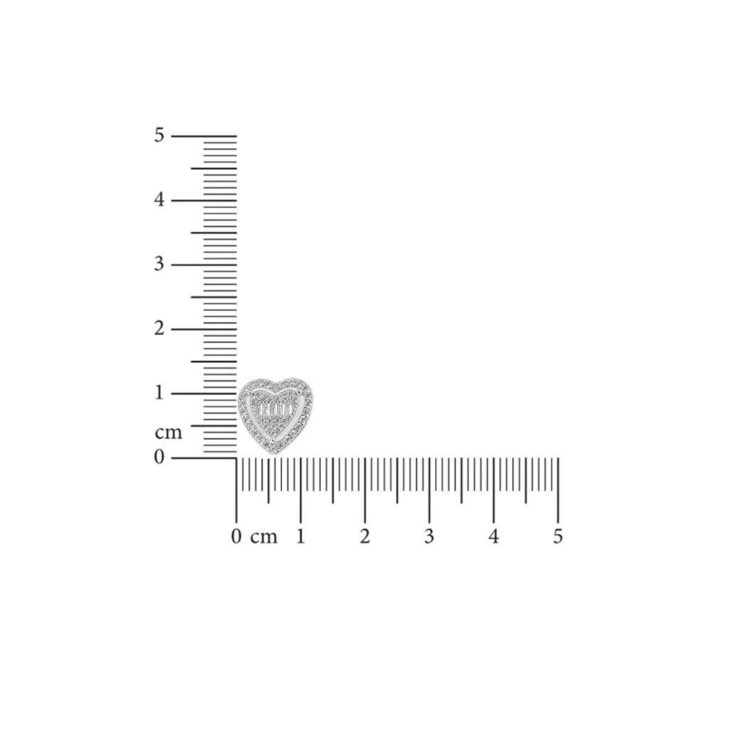 Pure Passion: 925 Sterling Silver Heart Earrings For Women : 1056EA