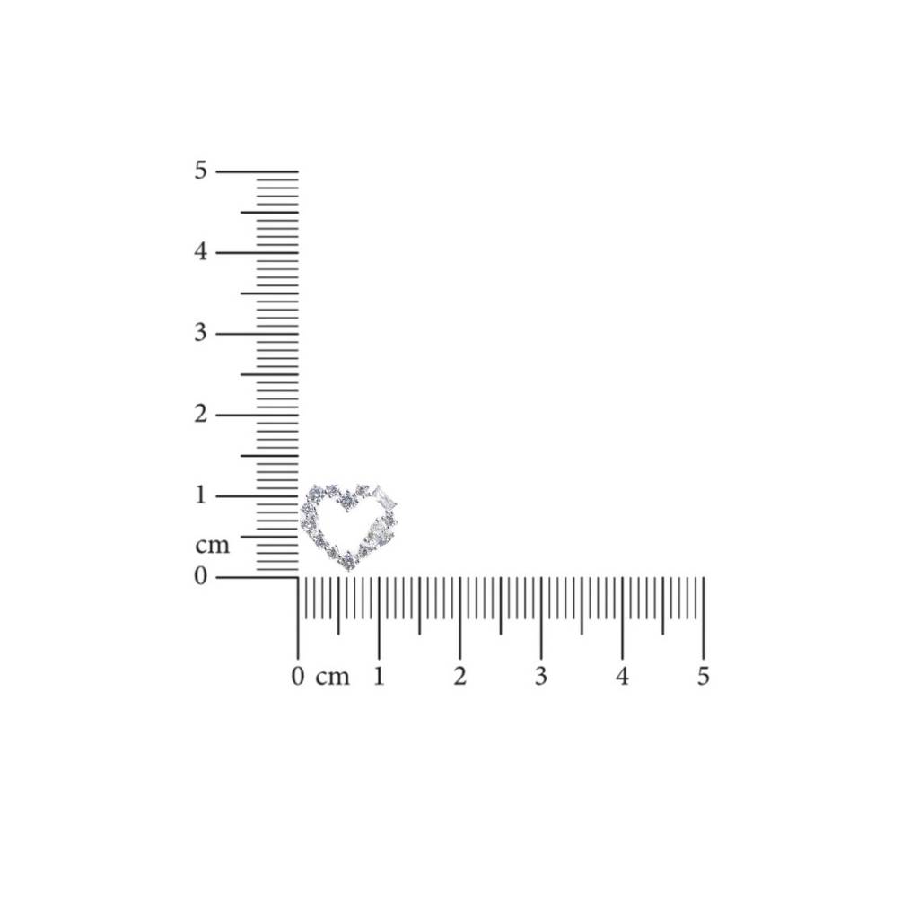 First Love: 925 Sterling Silver Heart Shaped Earrings For Women : 1058EA