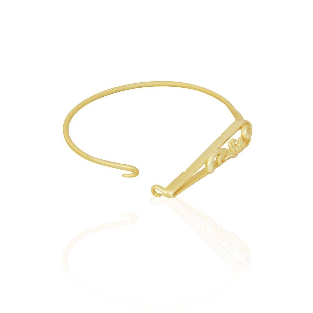 Gold Acanthus Openable Bangle