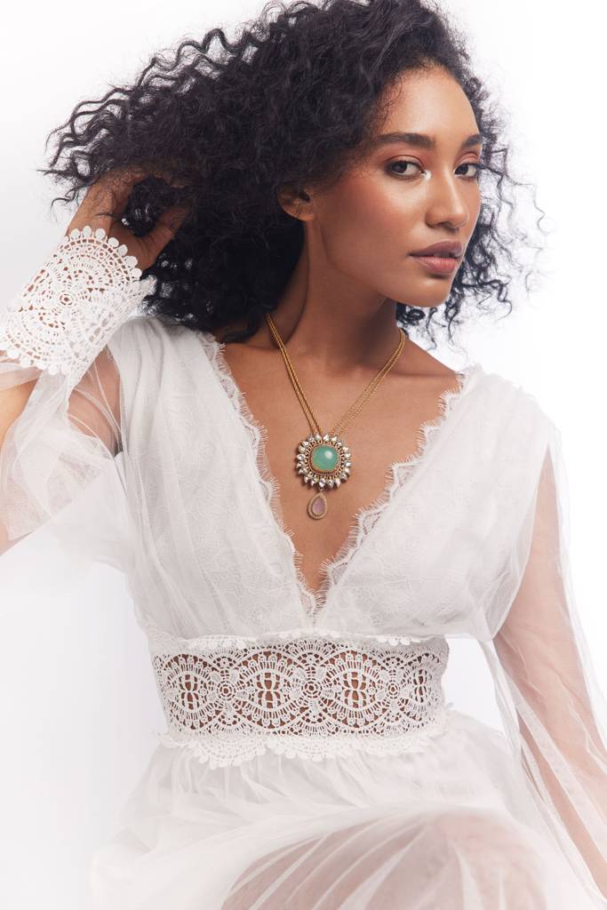 Gulmohar Hyacinth Necklace : 1062