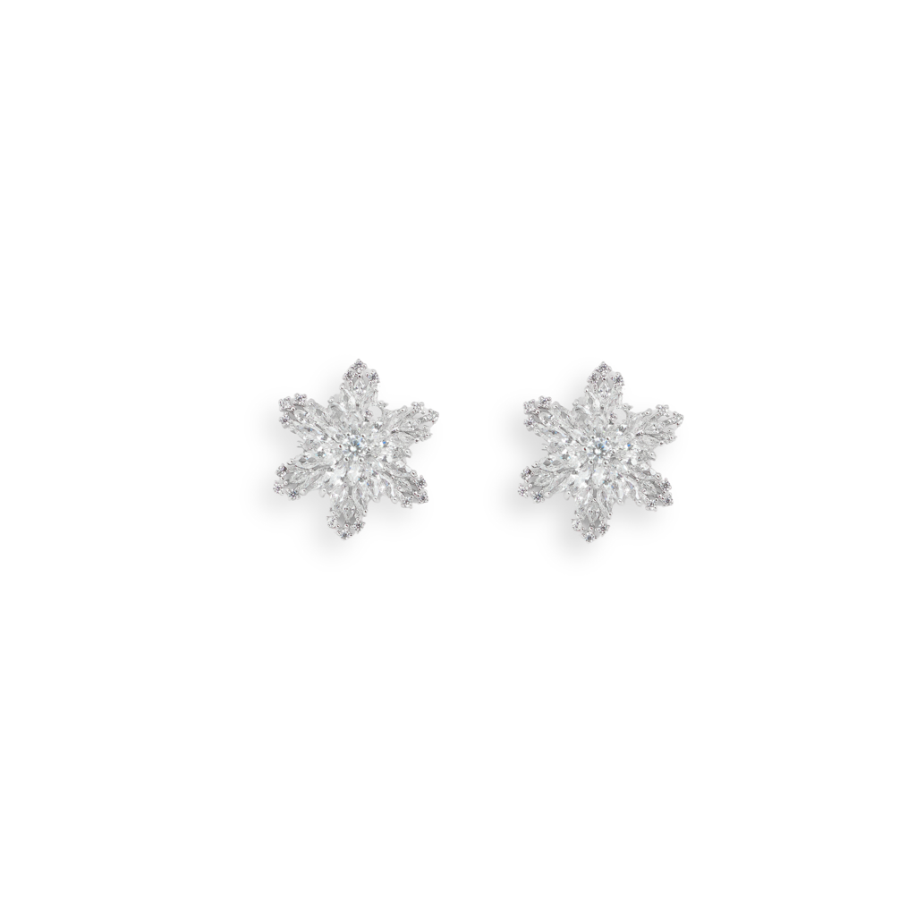 Snowflake: 925 Sterling Silver Earrings For Women : 1062EA