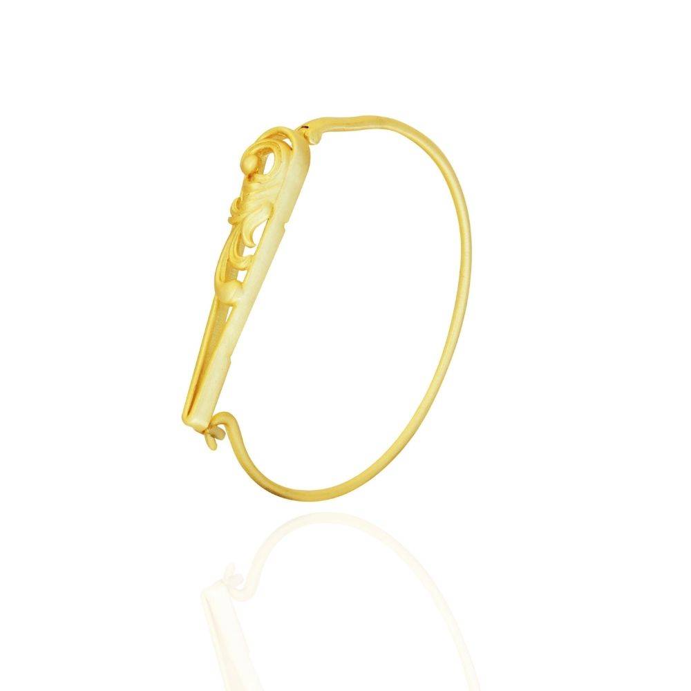 Gold Acanthus Openable Bangle