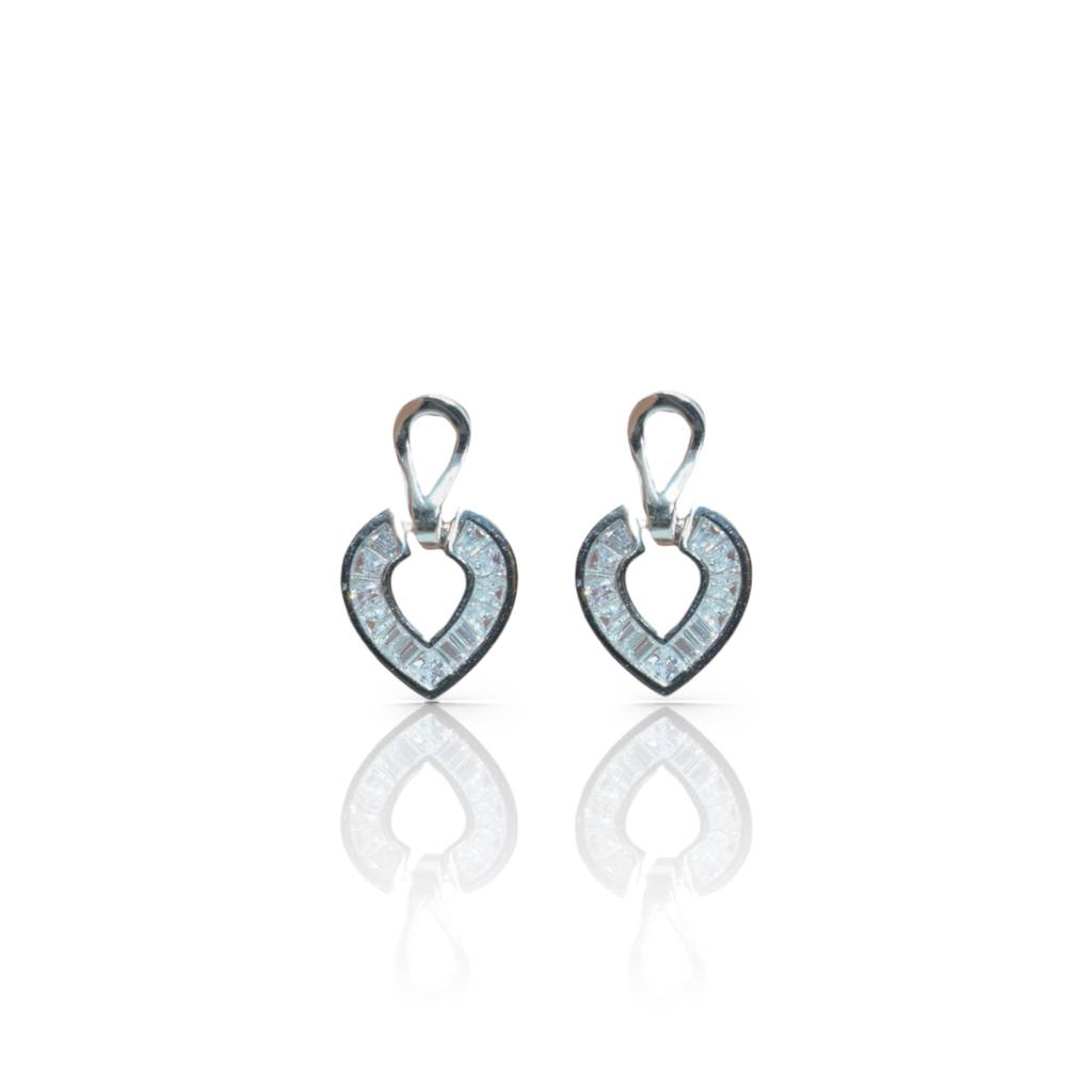Baguette Leaf Drop Earring : 1080