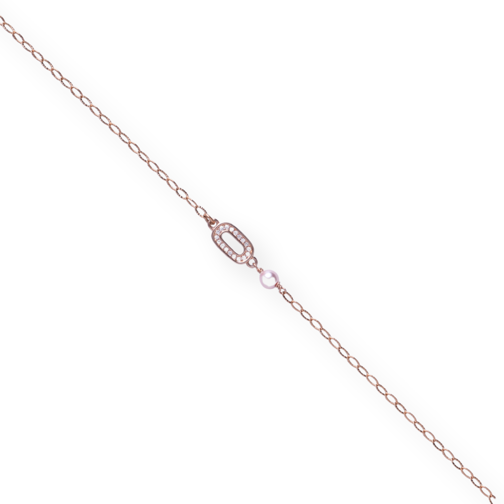 Tied To You: 92.5 Silver Chain Bracelet For Women - Rose Gold : 1089BR