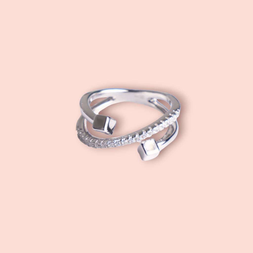 Loop Me In: 92.5 Silver Adjustable Ring For Women : 1092RI