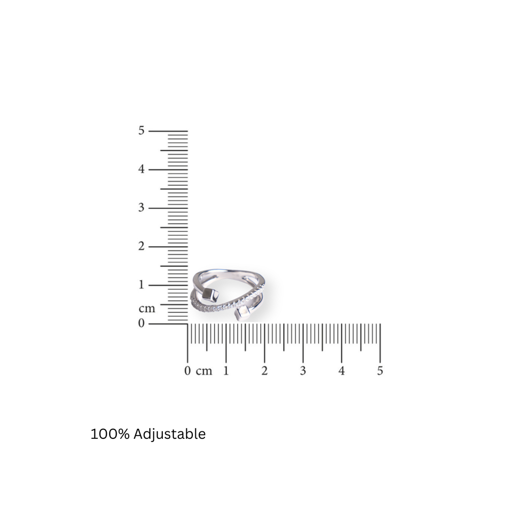 Loop Me In: 92.5 Silver Adjustable Ring For Women : 1092RI