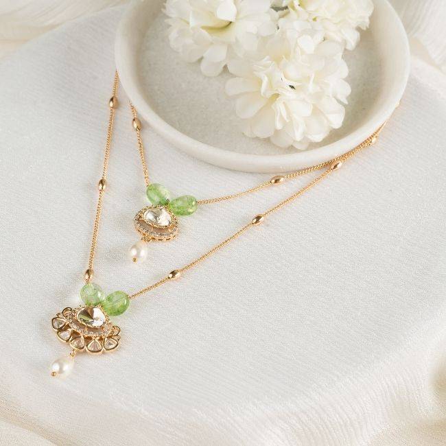 Rumani Polki Multilayered Necklace : PA-76